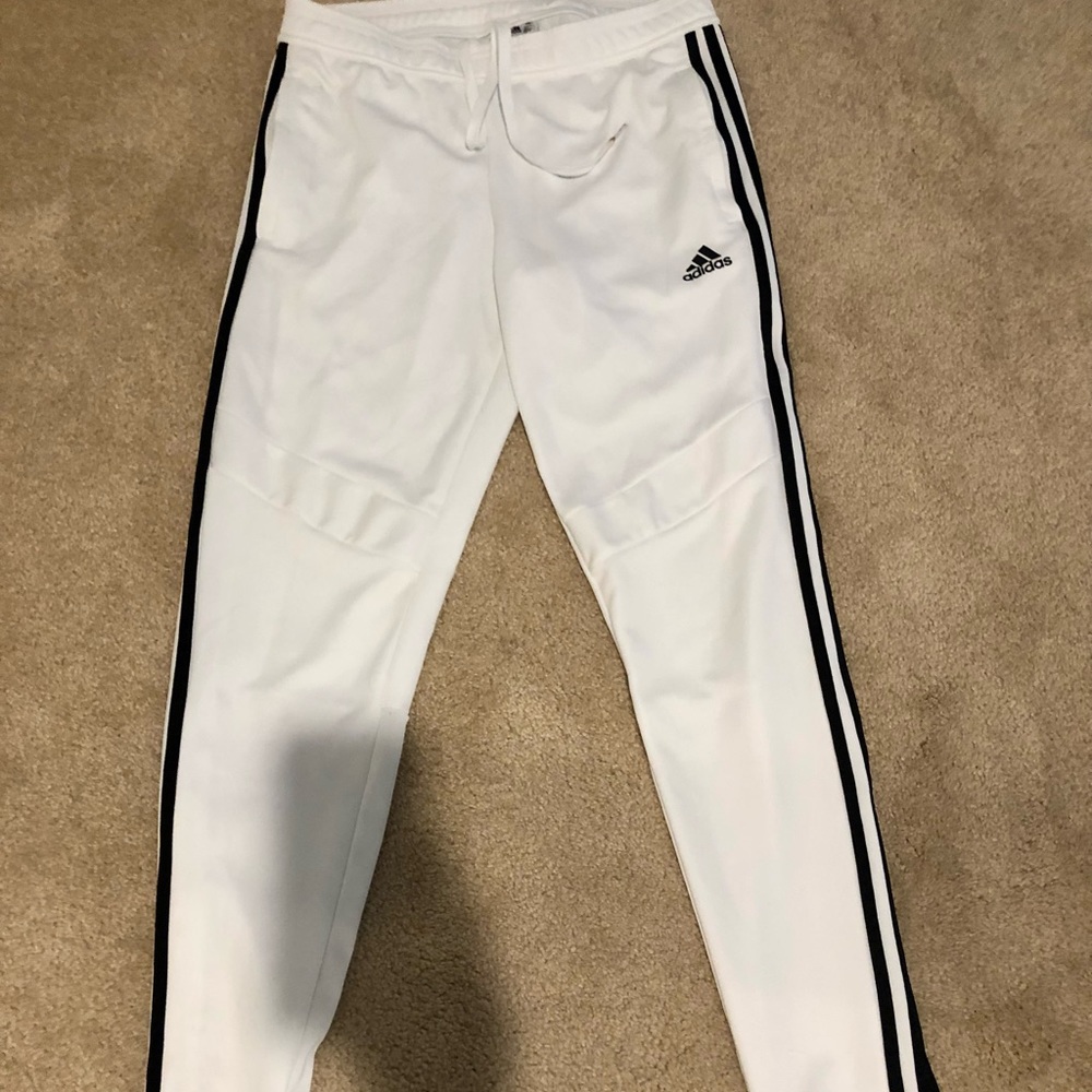 White adidas joggers